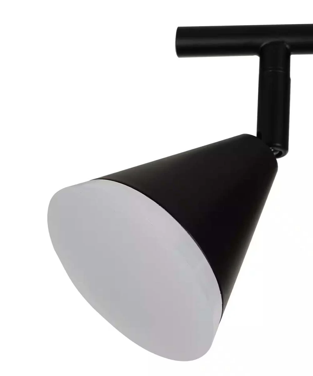 Alsy 19"W 3-Light LED Track Bar Modern Light Fixture, Matte Black with Frosted Acrylic Shades - Image 6