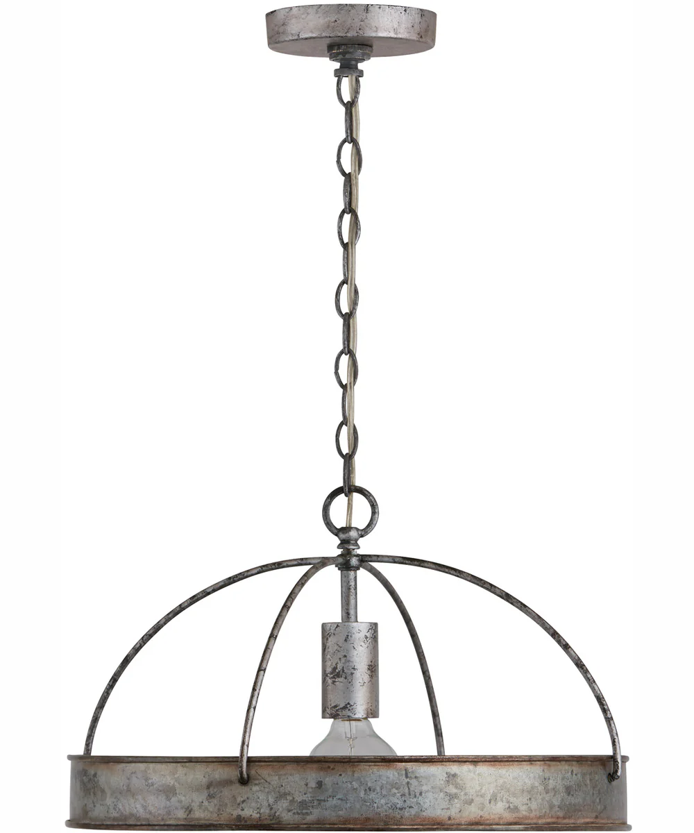 Alvin 1-Light Pendant Antique Galvanized