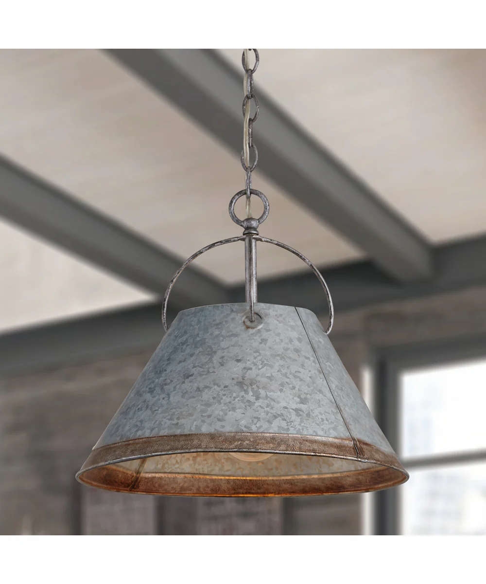 Alvin 1-Light Pendant Antique Galvanized - Image 2