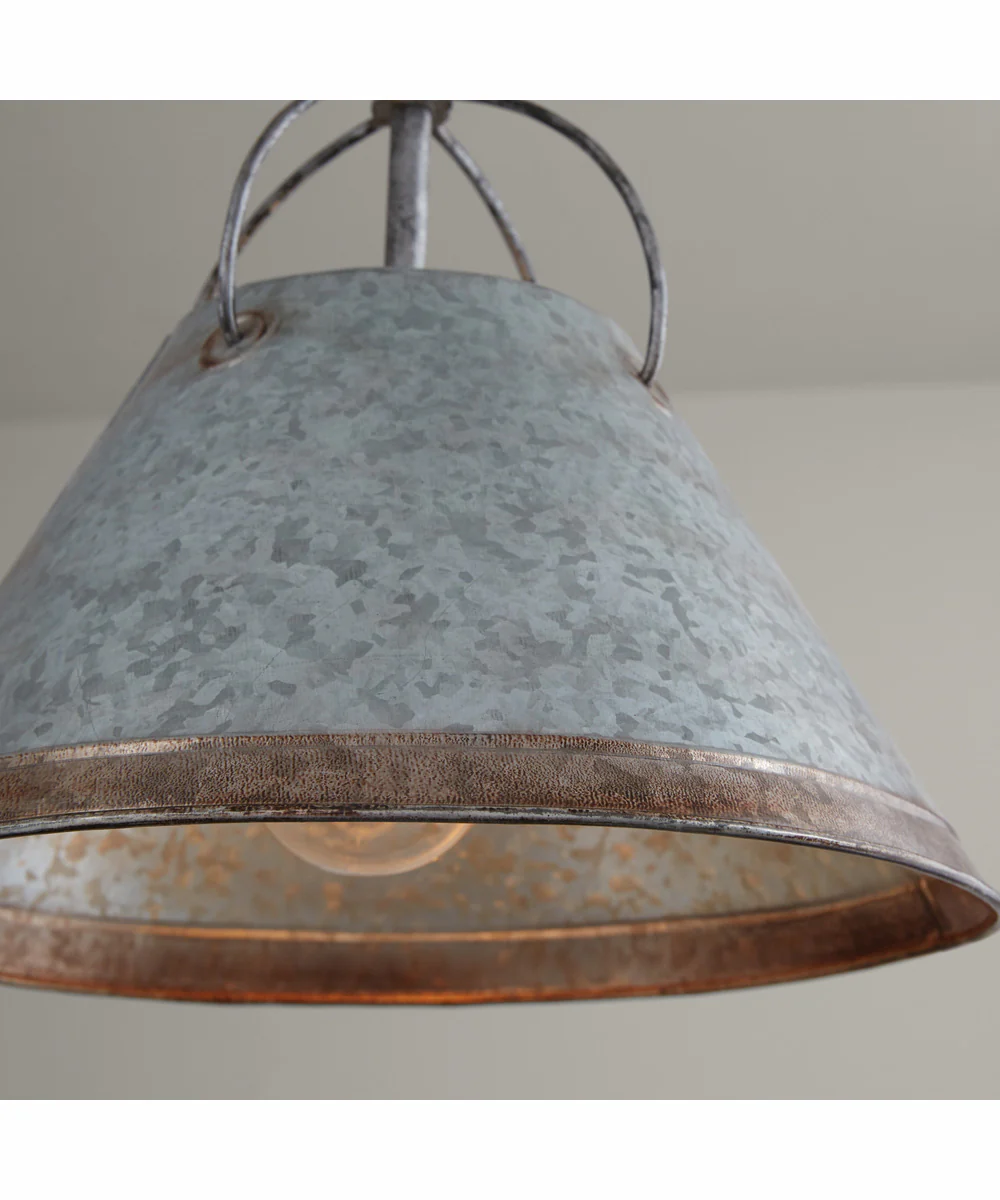 Alvin 1-Light Pendant Antique Galvanized - Image 3