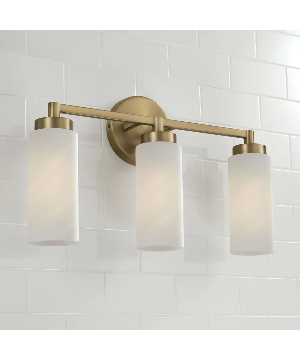 Alyssa 3-Light Vanity Aged Brass - Image 2