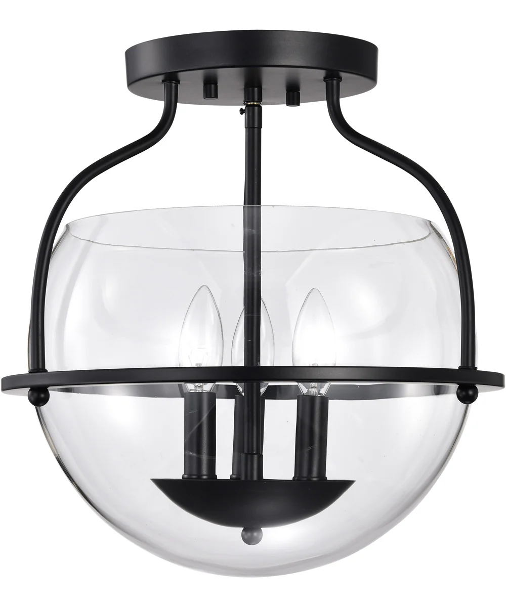 Amado 3-Light Close-to-Ceiling Matte Black - Image 3