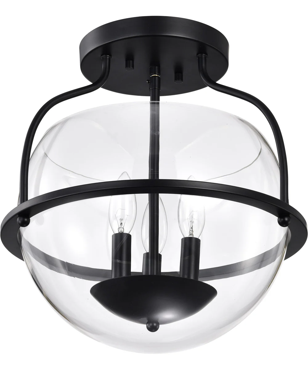 Amado 3-Light Close-to-Ceiling Matte Black - Image 5