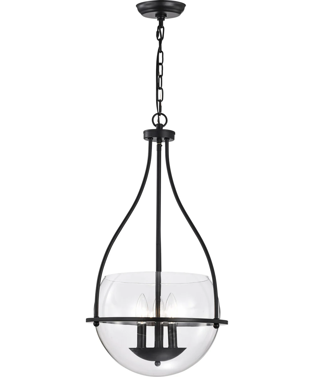 Amado 3-Light Pendant Matte Black - Image 4