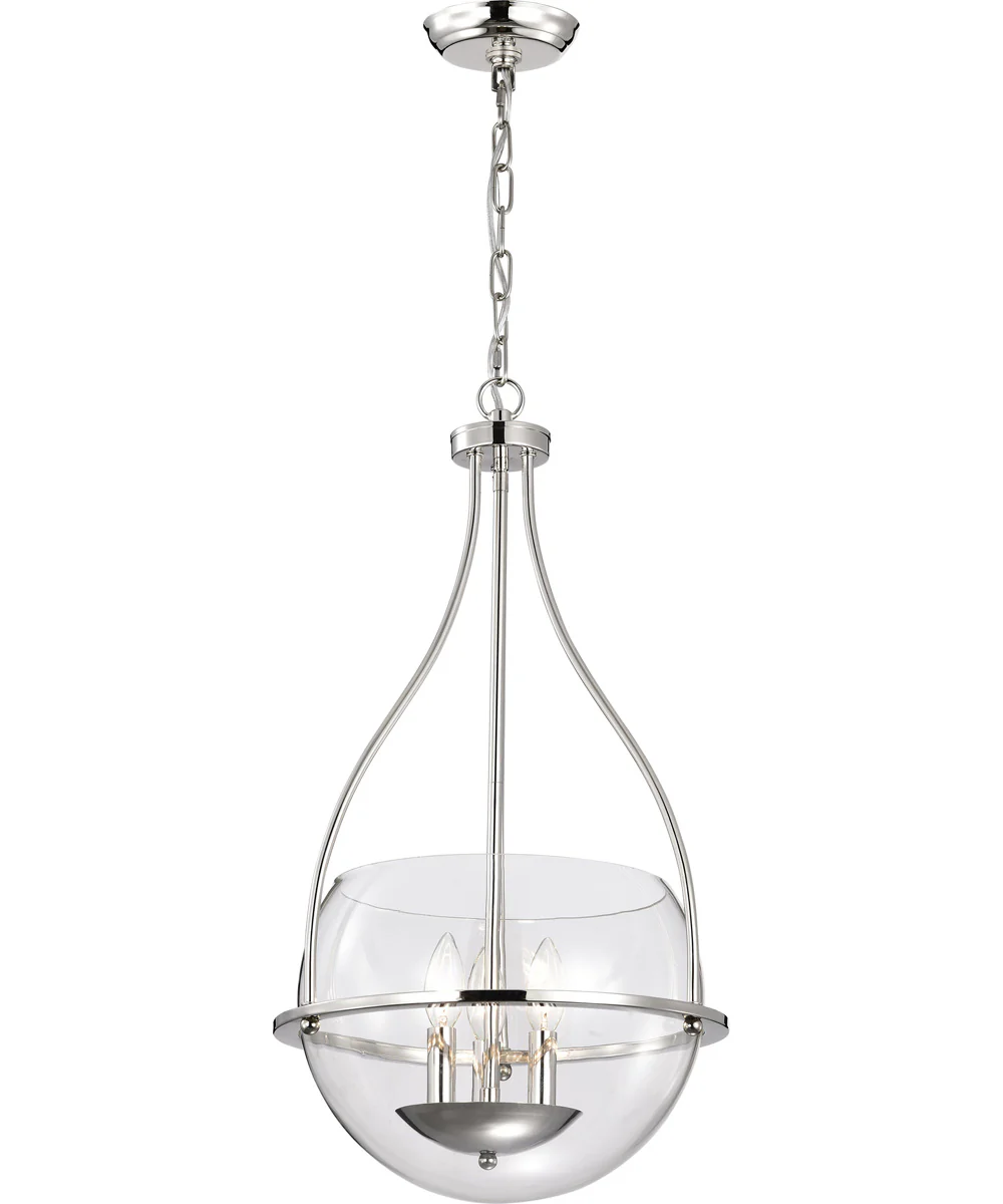 Amado 3-Light Pendant Polished Nickel - Image 2