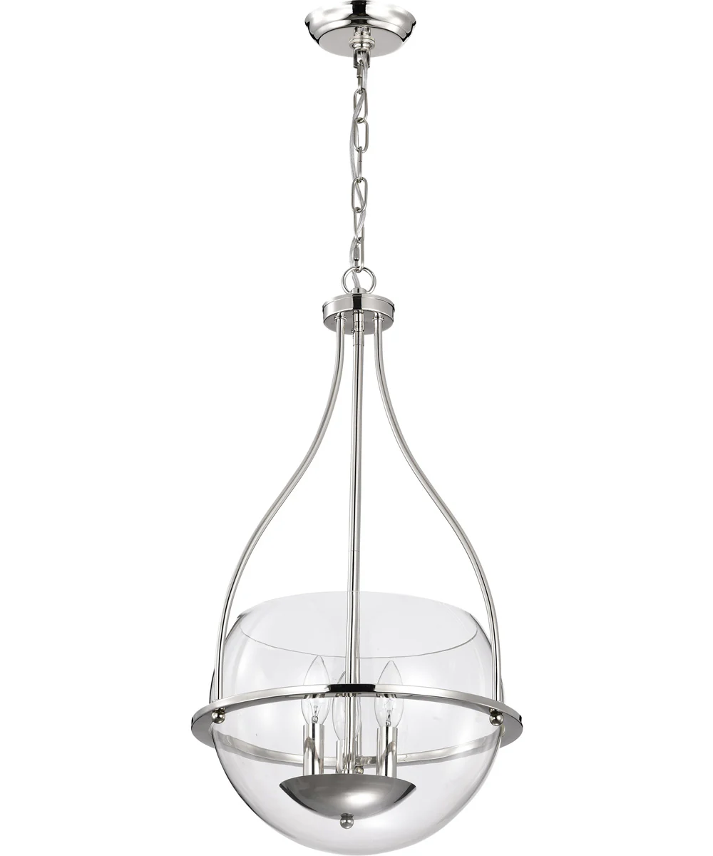 Amado 3-Light Pendant Polished Nickel - Image 3