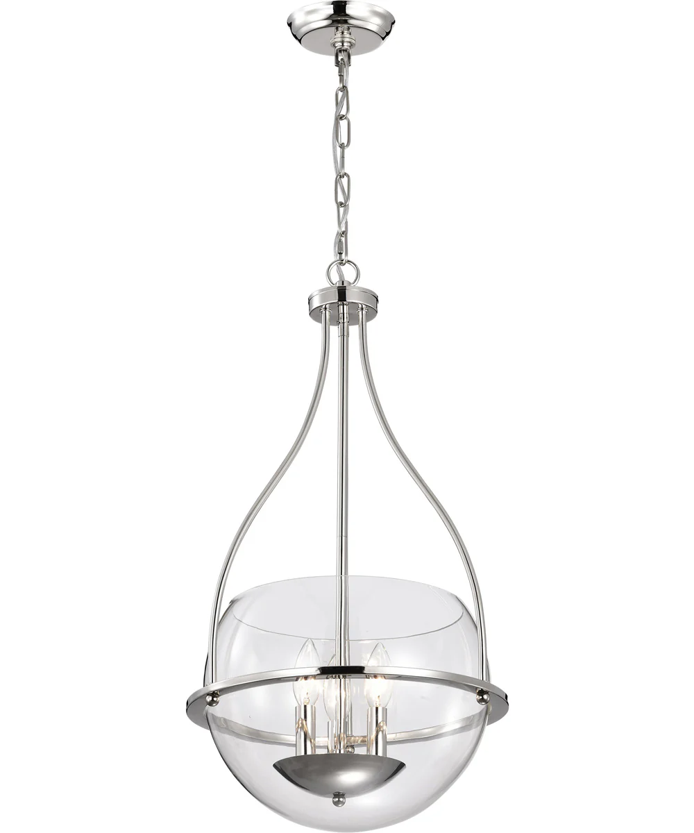 Amado 3-Light Pendant Polished Nickel - Image 4