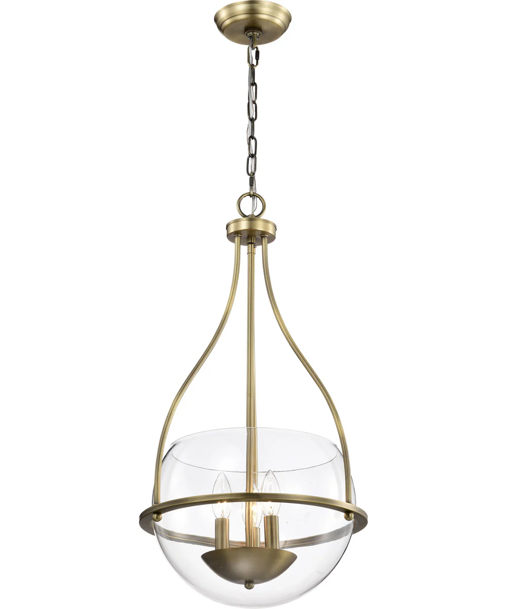 Amado 3-Light Pendant Vintage Brass - Image 4