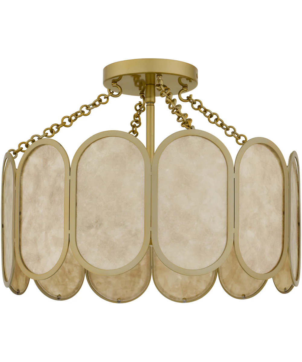 Amalia 3-light Semi Flush Mount Light Gold - Image 5