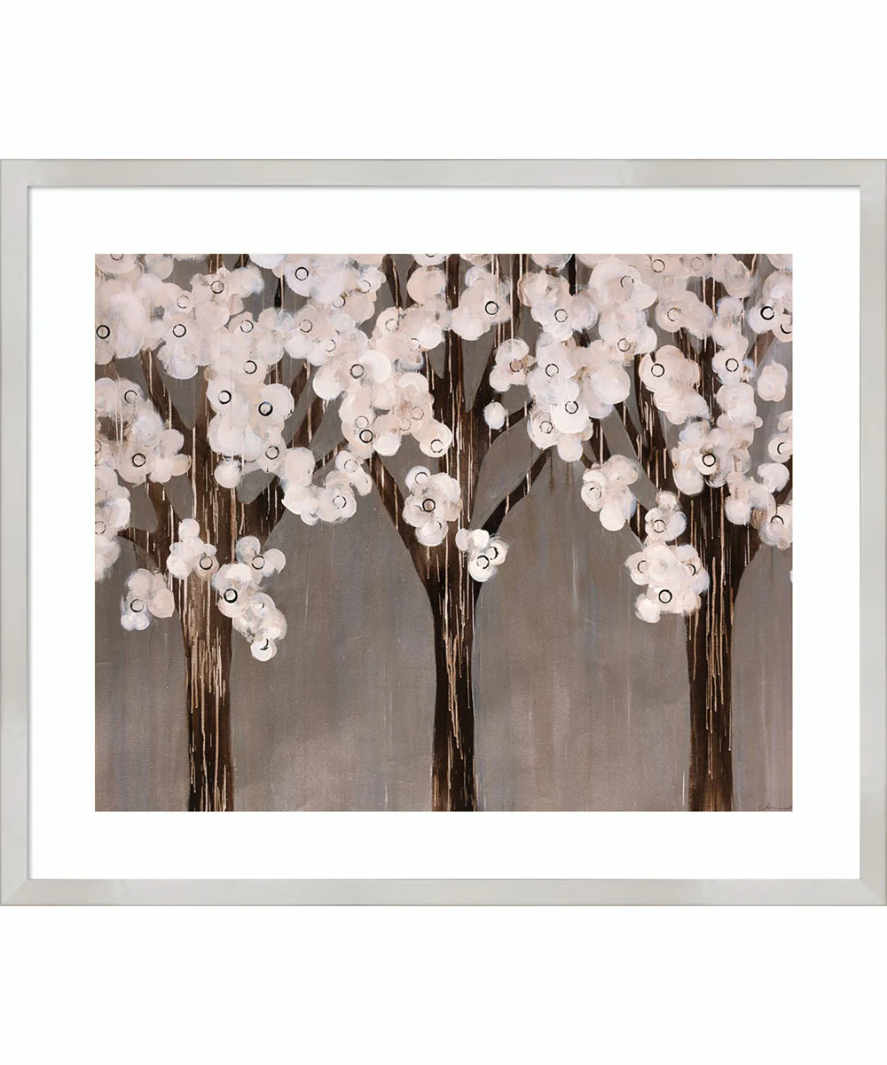 Floral Wonderland by Sydney Edmunds Wood Framed Wall Art Print (25 W x 21 H), Svelte Silver Frame