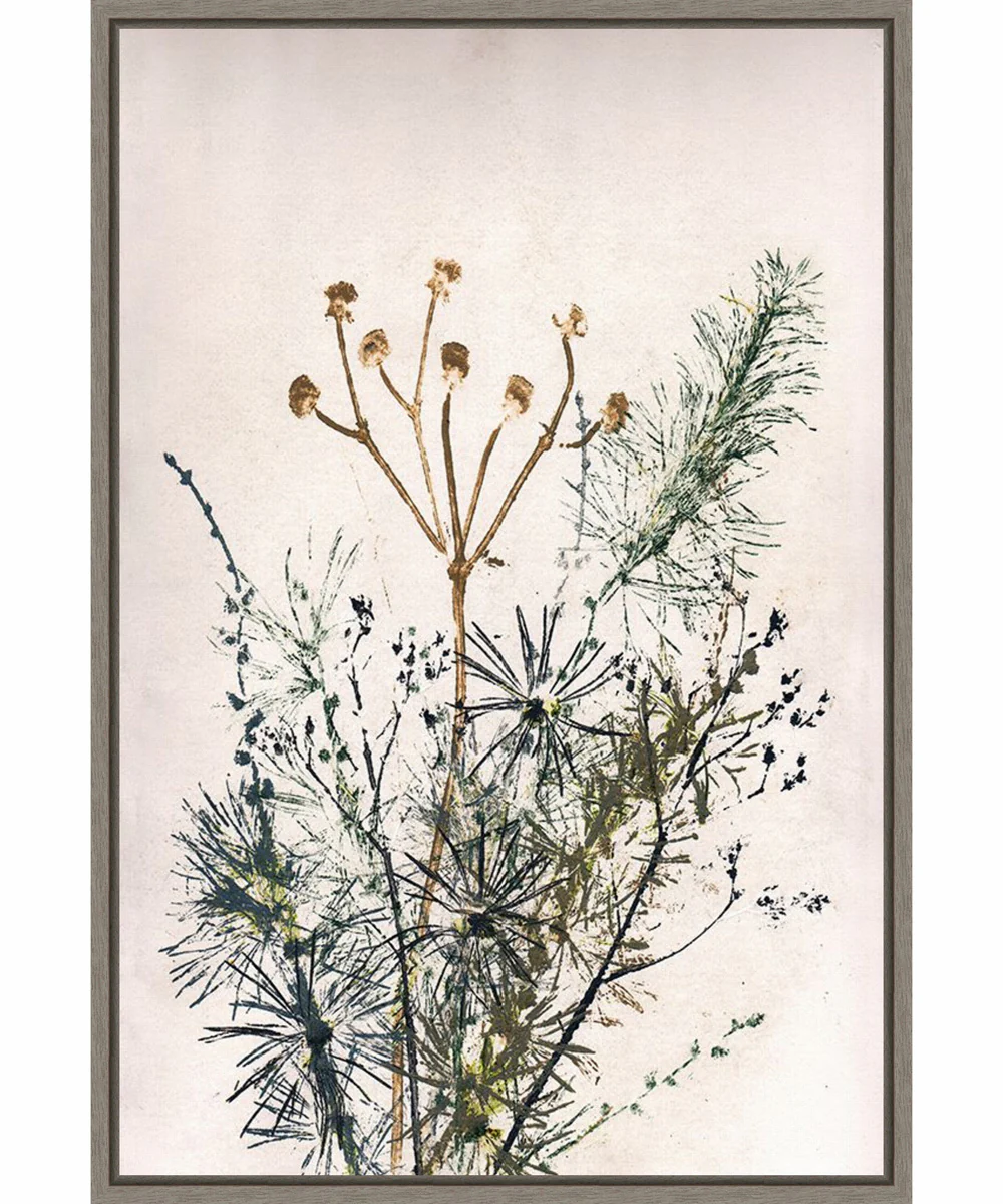 Framed Bouquet 5 by Pernille Folcarelli Canvas Wall Art Print (23  W x 33  H), Sylvie Greywash Frame
