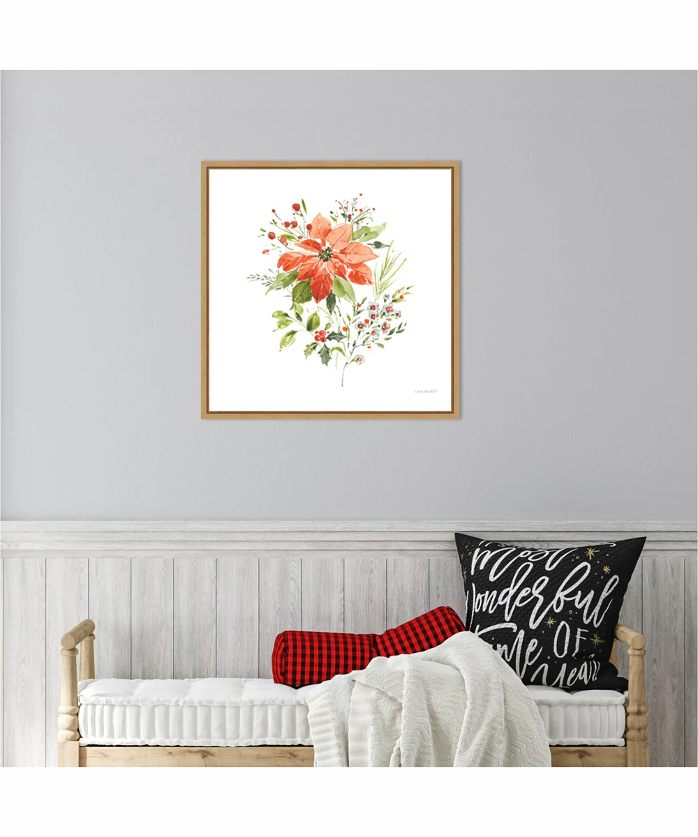 Framed Christmas Forever V by Lisa Audit Canvas Wall Art Print (22  W x 22  H), Sylvie Maple Frame - Image 2