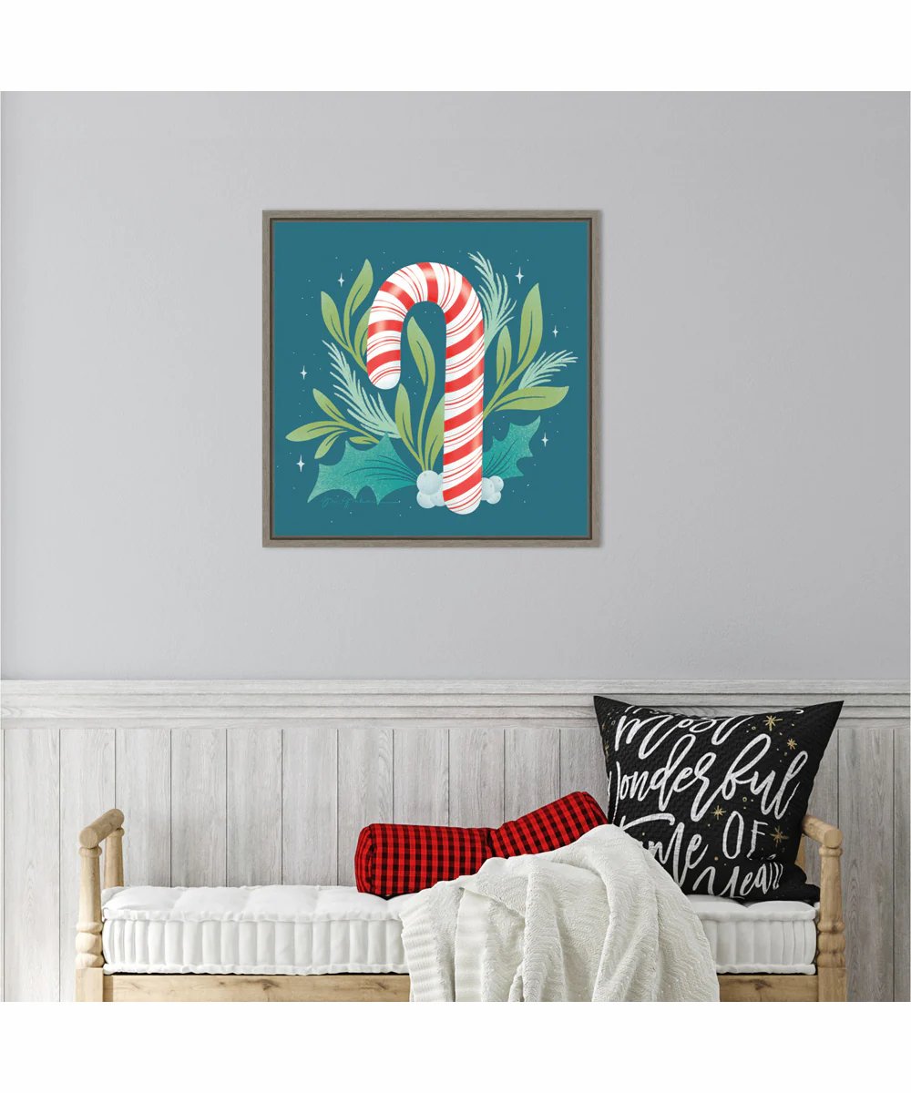 Framed Falala VII by Gia Graham Canvas Wall Art Print (22  W x 22  H), Sylvie Greywash Frame - Image 2