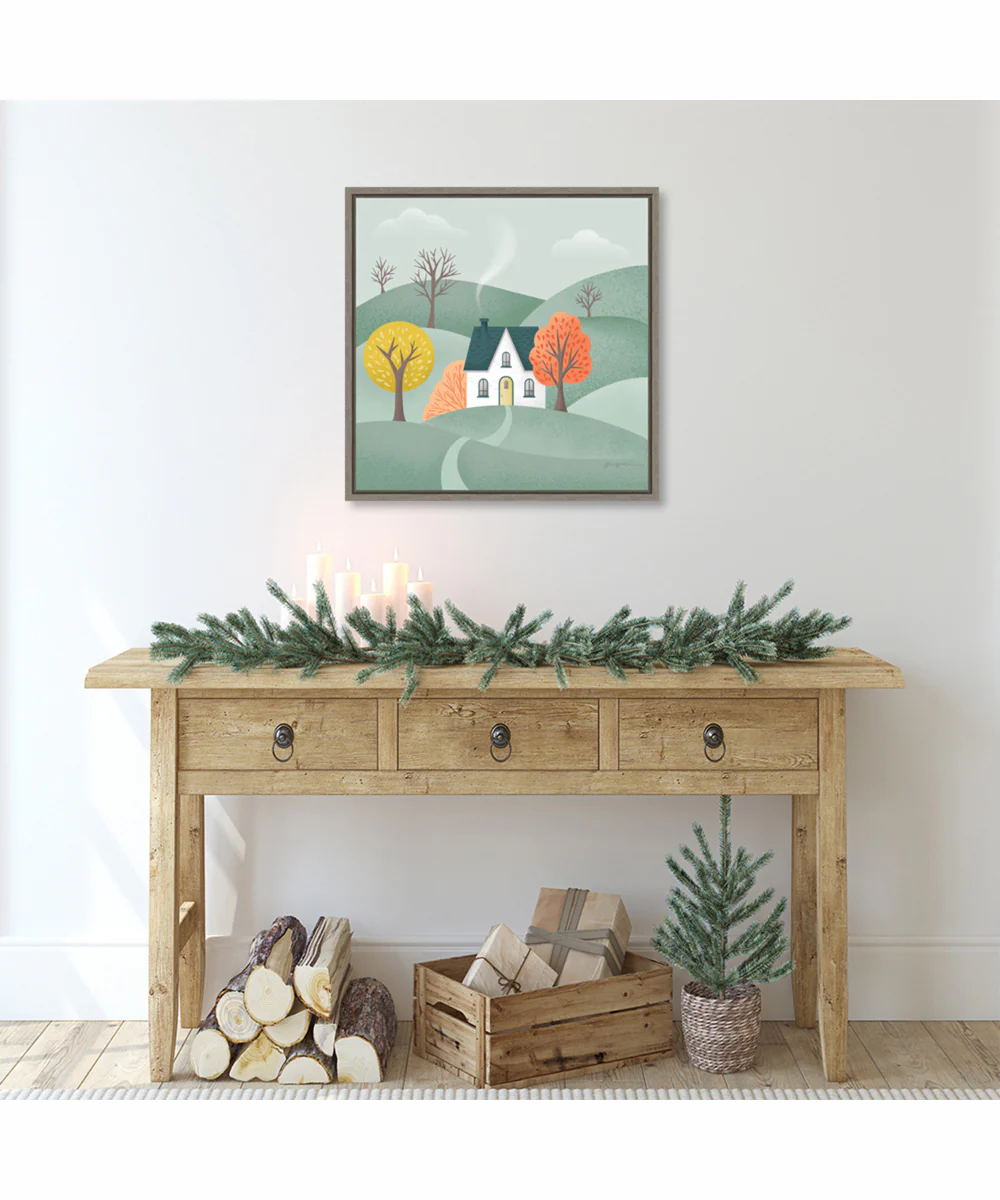 Framed Fall Sweater Weather VI by Gia Graham Canvas Wall Art Print (22  W x 22  H), Sylvie Greywash Frame - Image 2