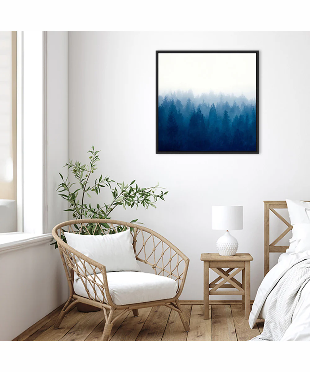 Framed Heart and Soul - Foggy Forest by Dirk Wustenhagen Canvas Wall Art Print (30 W x 30 H), Sylvie Black Frame - Image 2