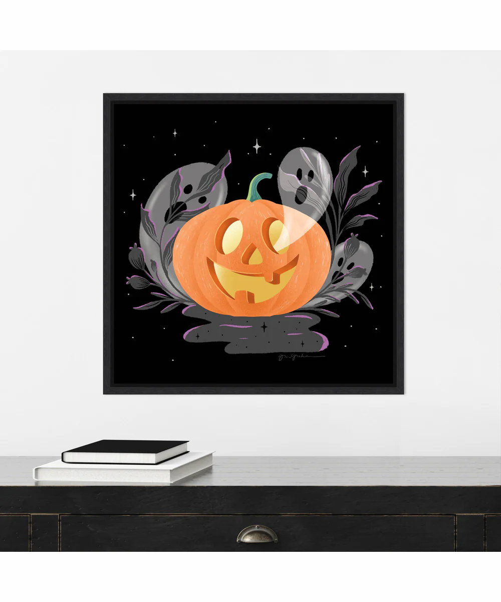 Framed Hocus Pocus Halloween V by Gia Graham Canvas Wall Art Print (22 W x 22 H), Sylvie Black Frame - Image 2