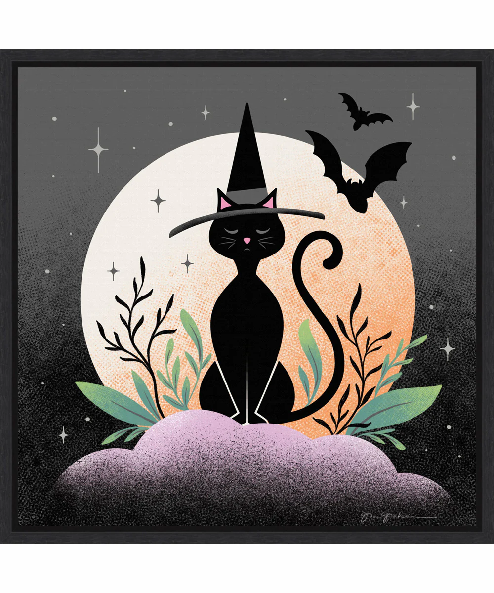 Framed Hocus Pocus II by Gia Graham Canvas Wall Art Print (22 W x 22 H), Sylvie Black Frame