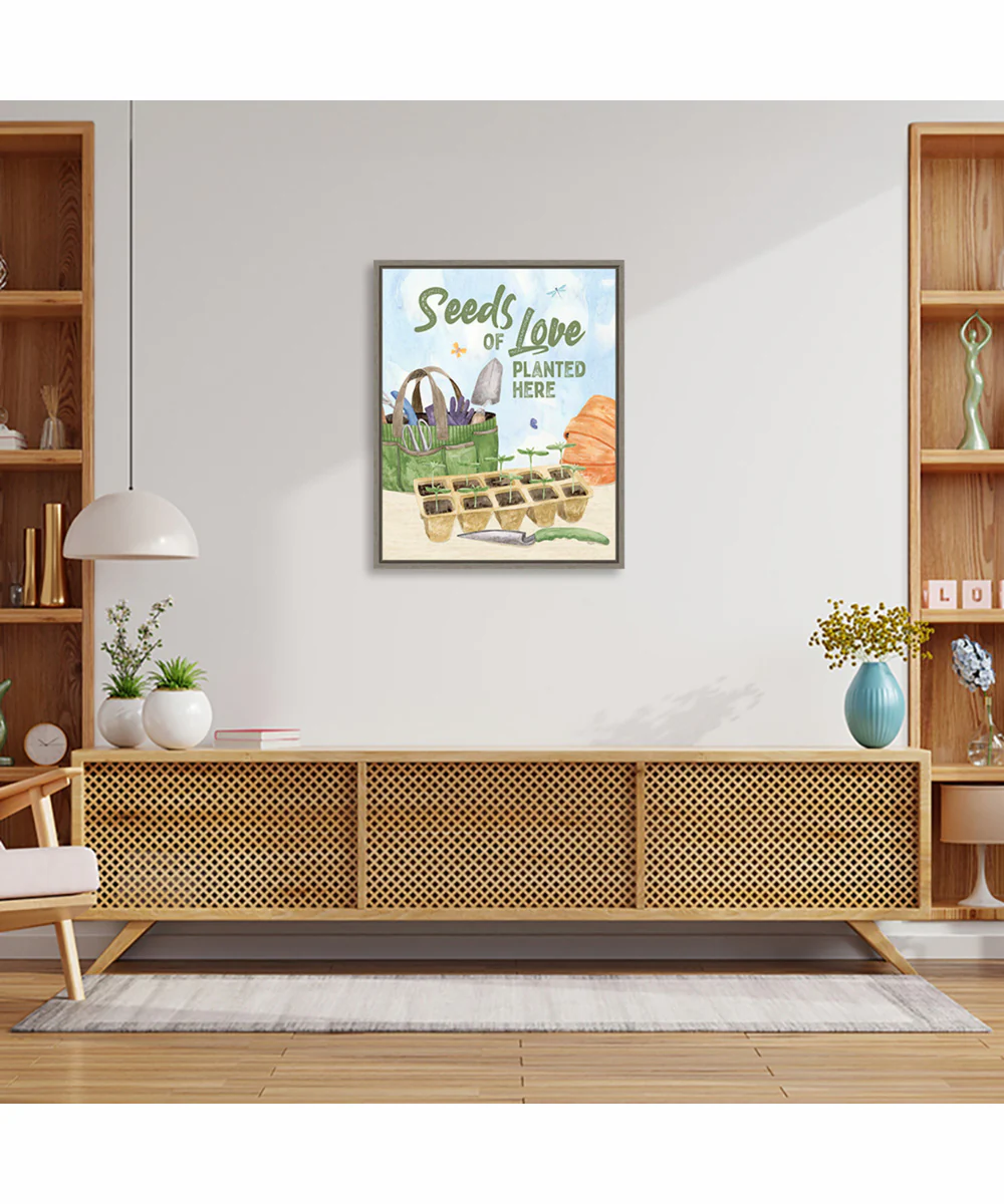 Framed Spring In My Garden XXIII by Tara Reed Canvas Wall Art Print (23 W x 28 H), Sylvie Greywash Frame - Image 2