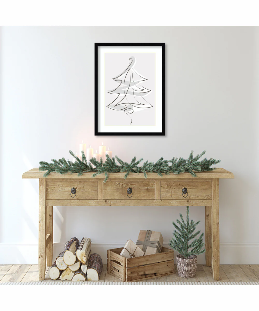 Merry Christmas 2 by Design Fabrikken Wood Framed Wall Art Print (19 W x 25 H), Svelte Noir Black Frame - Image 2
