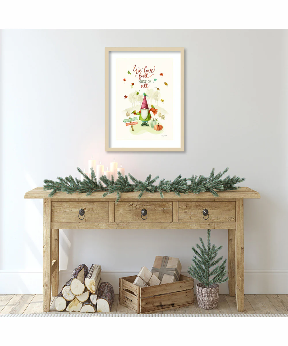 Pumpkin Patch II by Lisa Audit Wood Framed Wall Art Print (19 W x 25 H), Svelte Natural Frame - Image 2