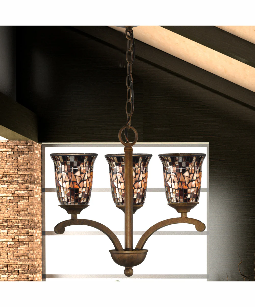 Amber Shell Mosaic Hanging Fixture - Image 2