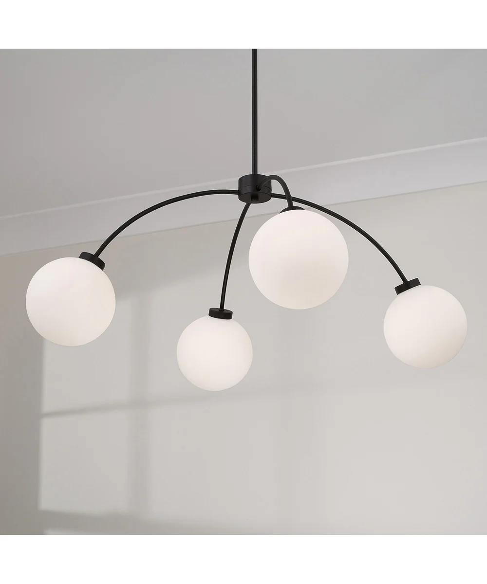Amos 4-Light Chandelier Black Iron - Image 5