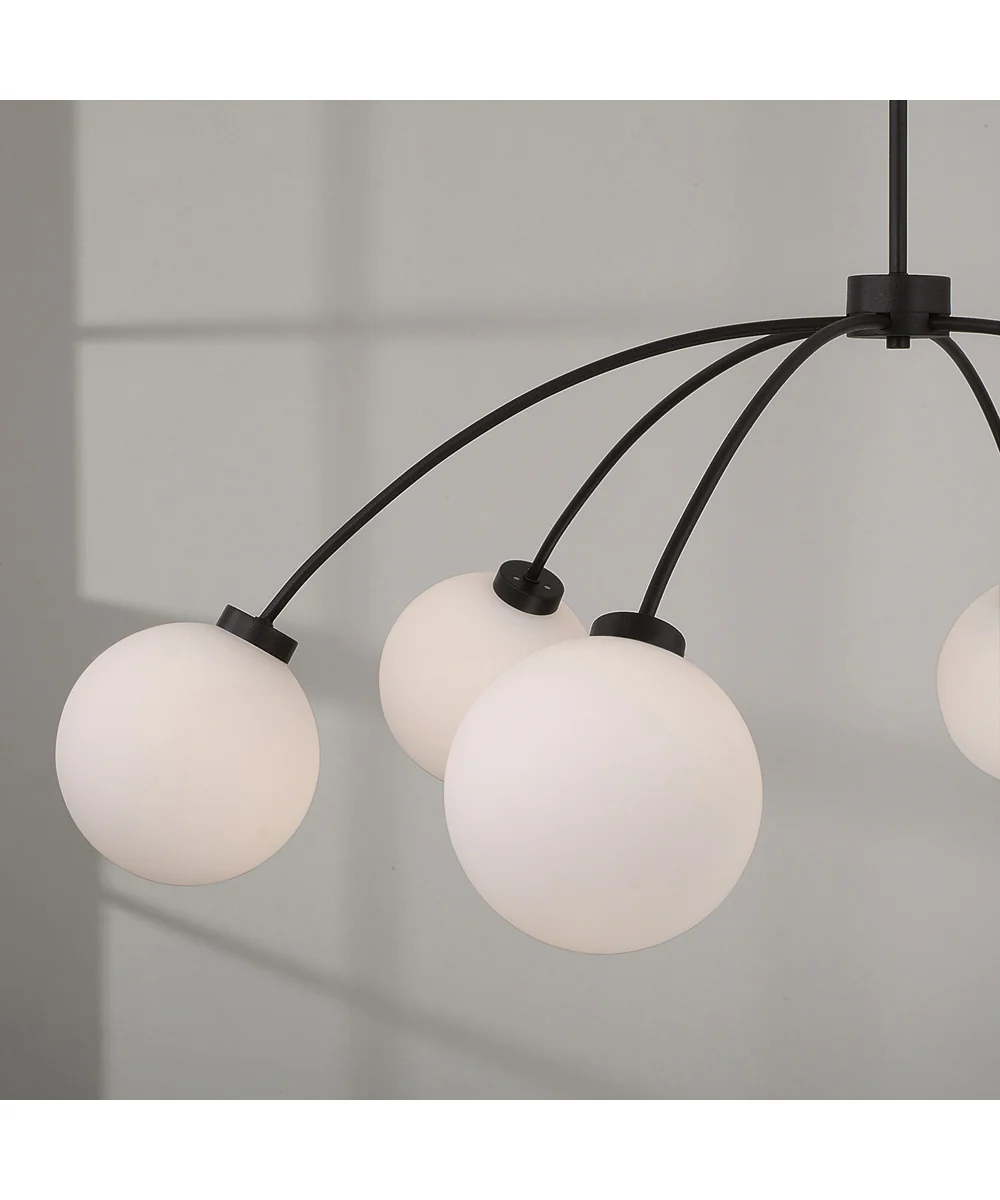 Amos 6-Light Chandelier Black Iron - Image 4