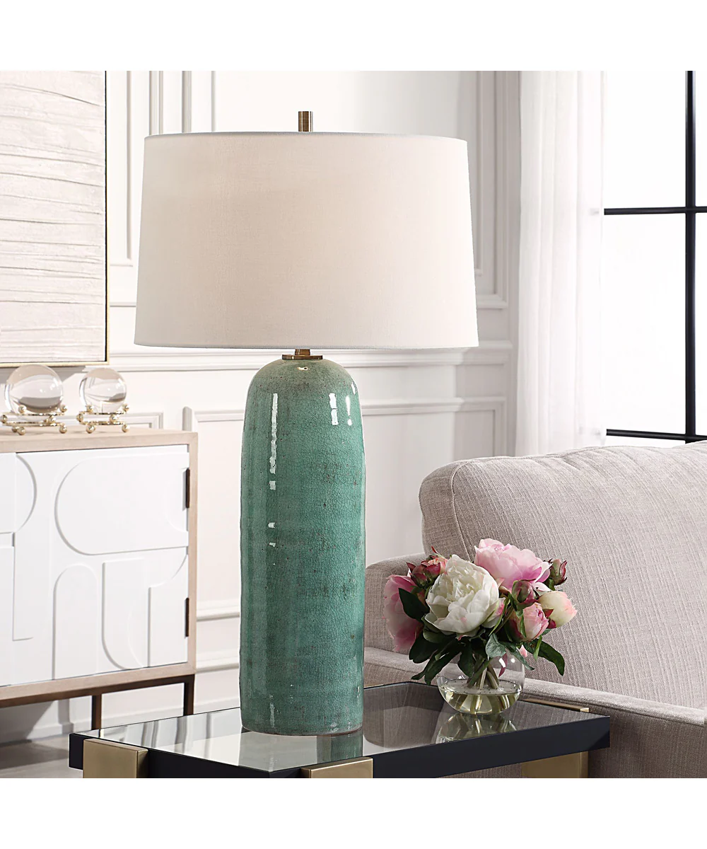 Andale Crackled Teal Table Lamp - Image 2