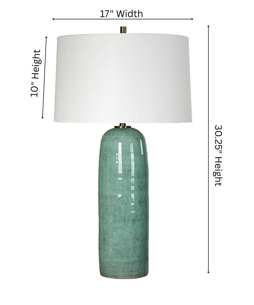 Andale Crackled Teal Table Lamp - Image 4