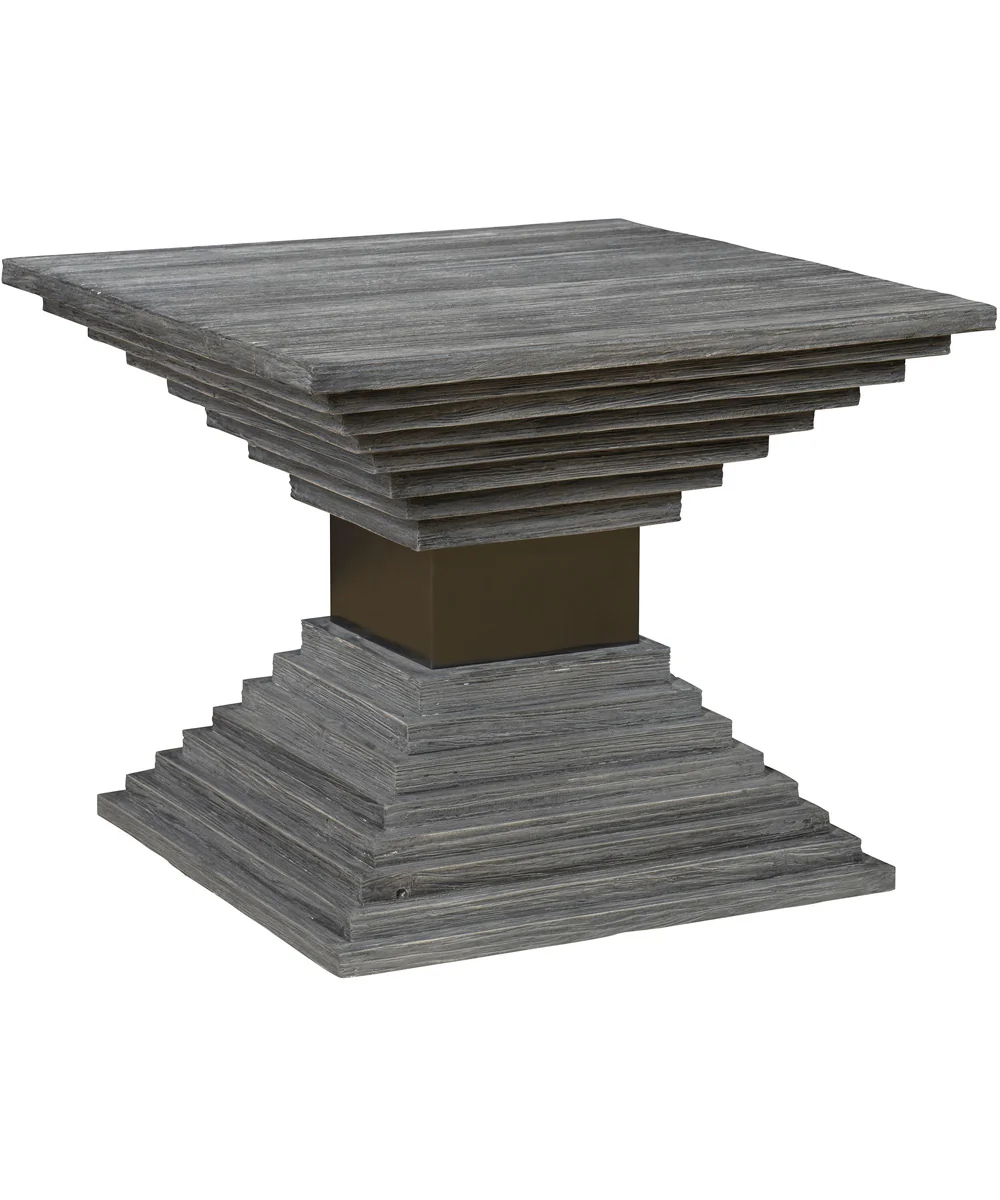Andes Wooden Geometric Accent Table - Image 3