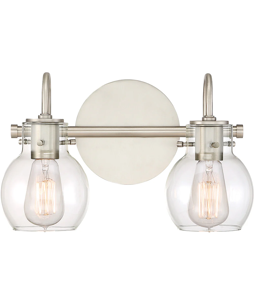 Andrews Medium 2-light Bath Light Antique Nickel
