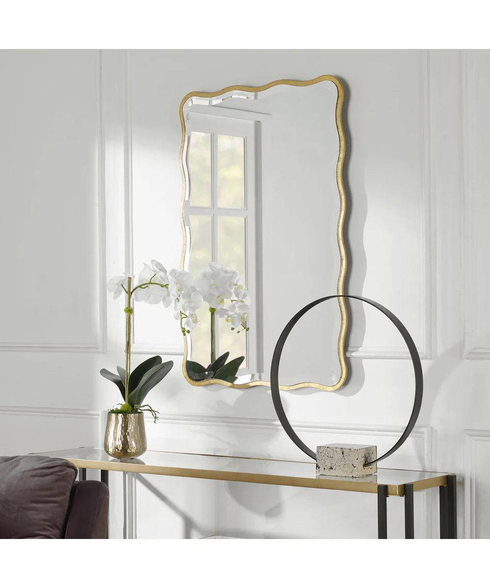 Aneta Gold Scalloped Mirror - Image 3
