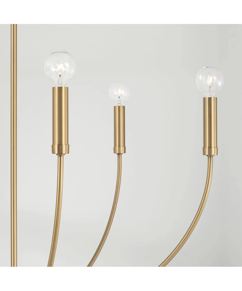 Ansley 6-Light Chandelier Aged Brass - Image 3