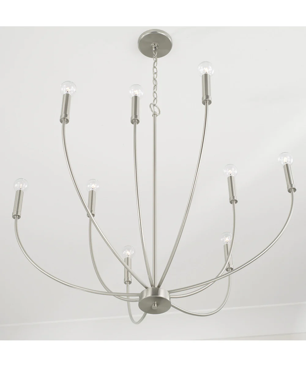 Ansley 9-Light Chandelier Brushed Nickel - Image 3