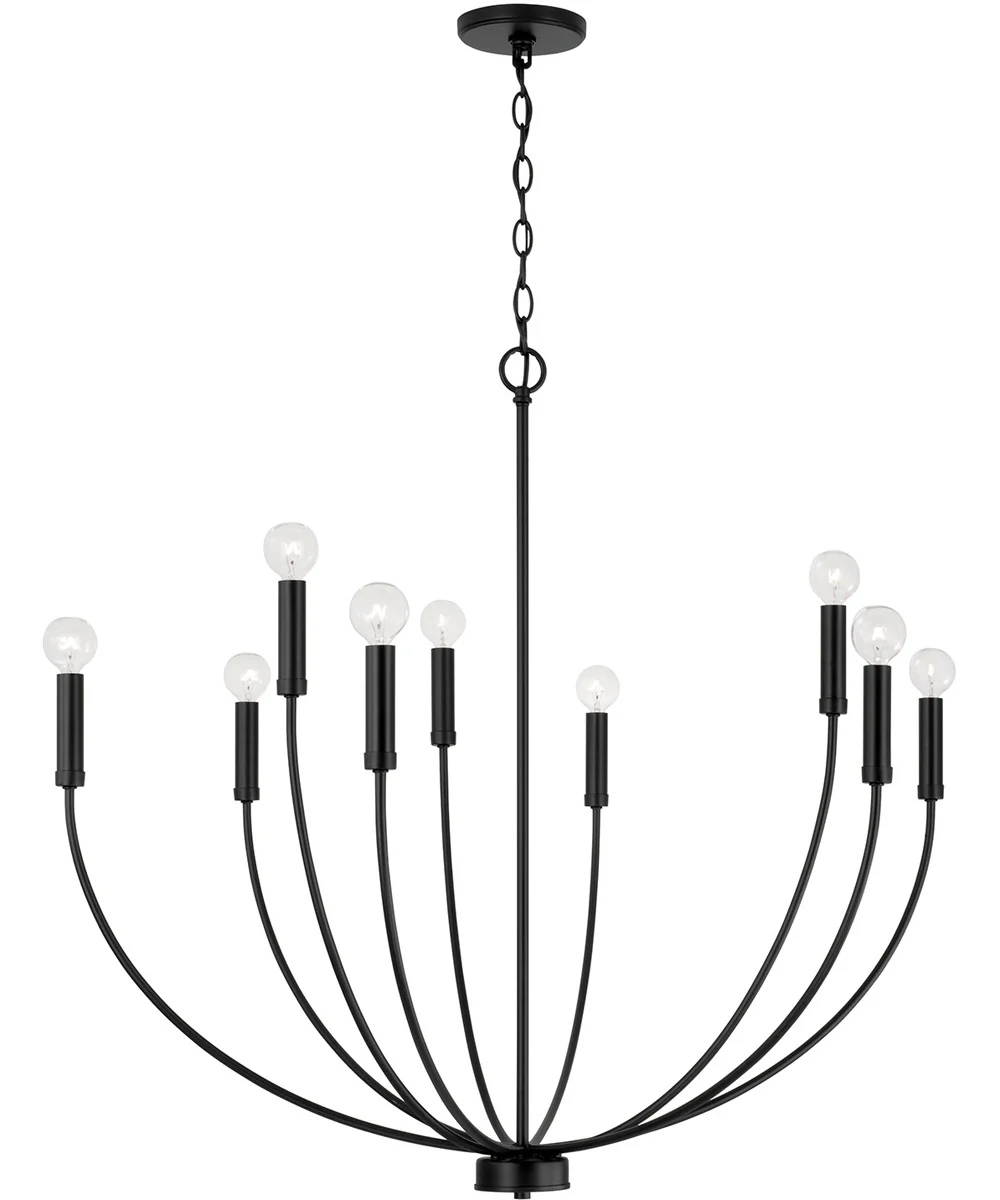 Ansley 9-Light Chandelier Matte Black - Image 7