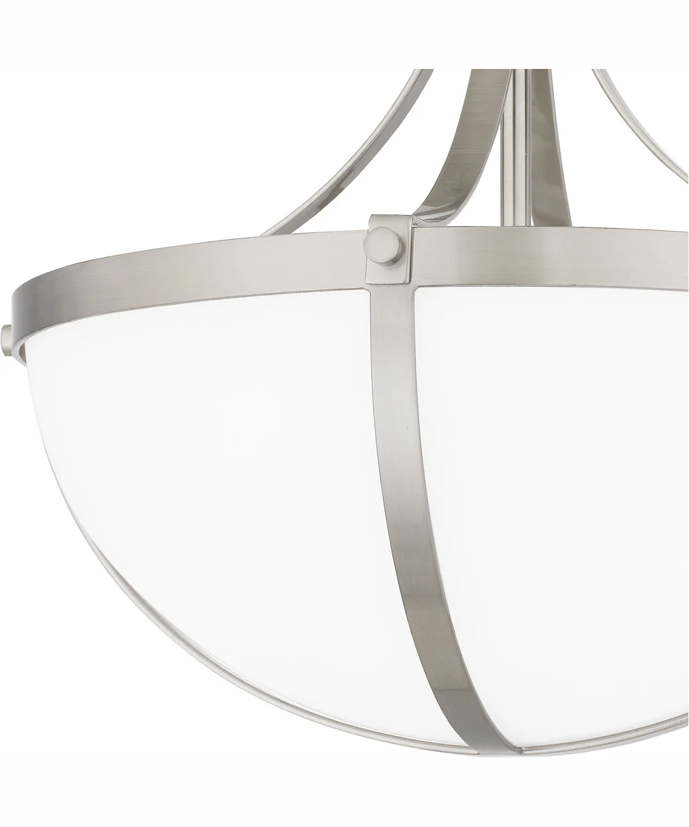 Antebellum Medium 2-light Semi Flush Mount Brushed Nickel - Image 6