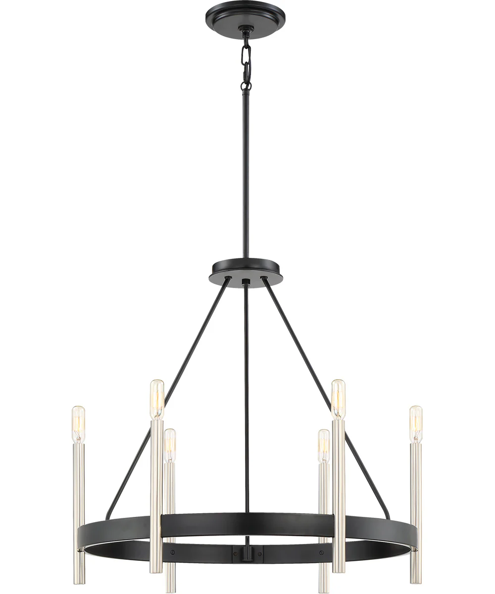 Anthem 6-light Chandelier Mystic Black - Image 2
