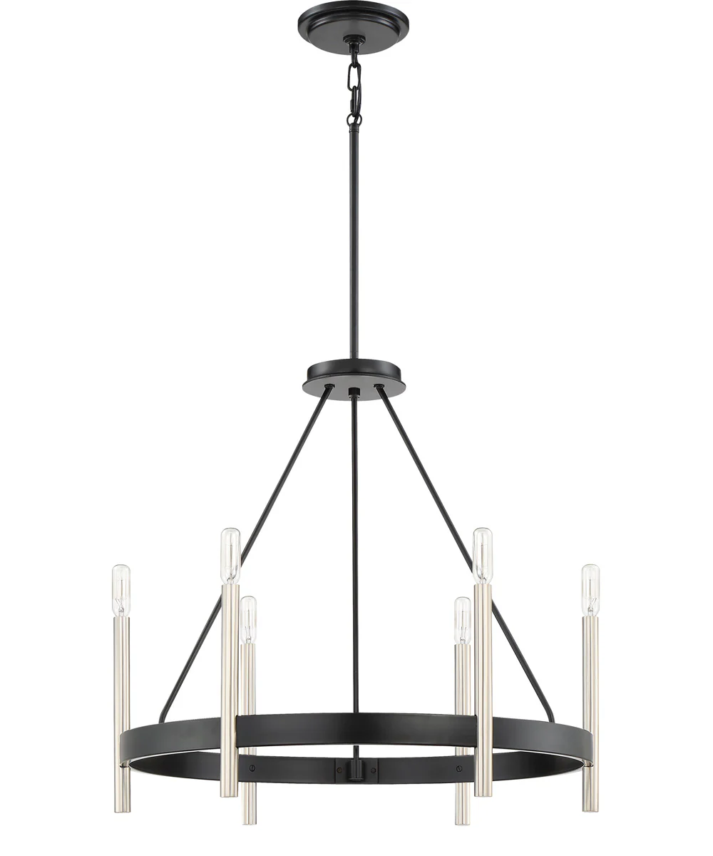 Anthem 6-light Chandelier Mystic Black - Image 3