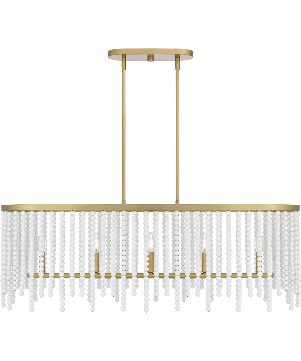Apelle Medium 5-light Island Light Aged Brass - Image 3