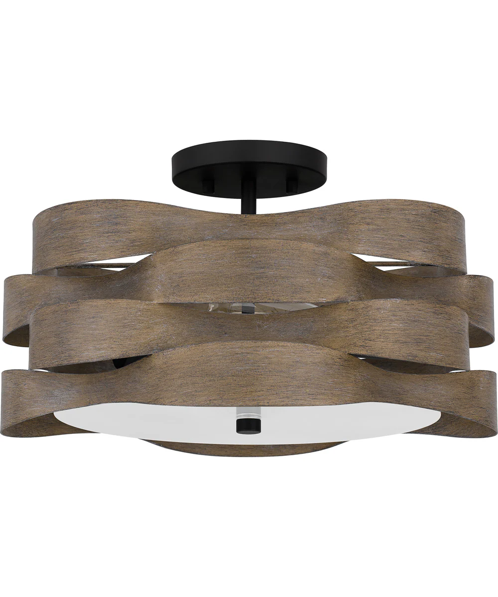 Appleton Medium 2-light Semi Flush Mount Matte Black - Image 2