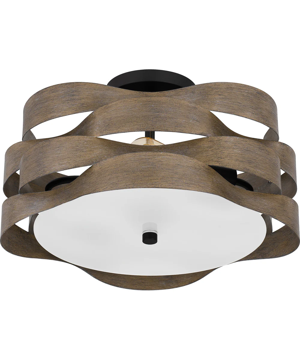 Appleton Medium 2-light Semi Flush Mount Matte Black - Image 4