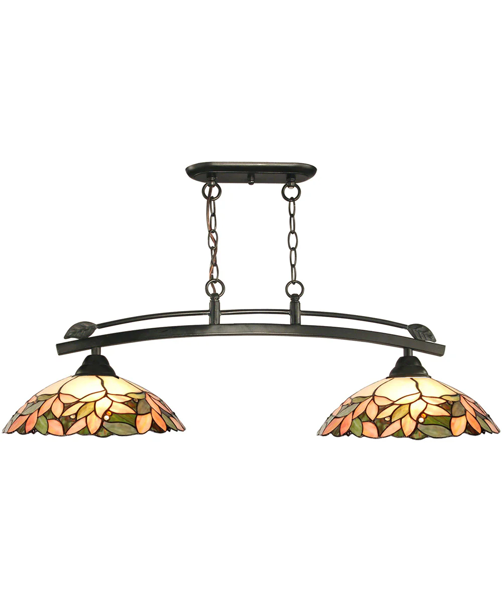 Argento 2-Light Tiffany Island Fixture