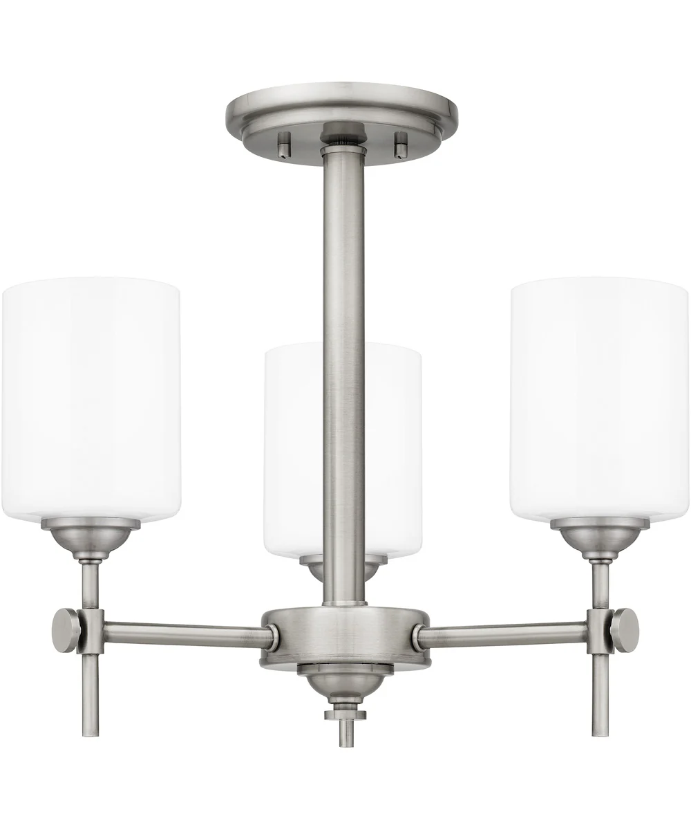 Aria 3-light Semi Flush Mount Antique Polished Nickel - Image 2