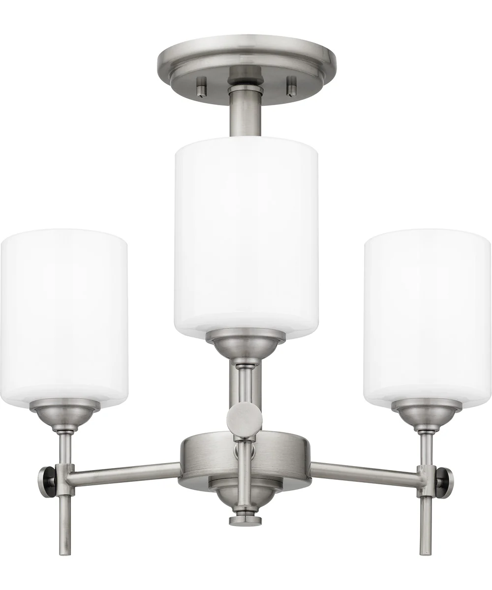 Aria 3-light Semi Flush Mount Antique Polished Nickel - Image 4