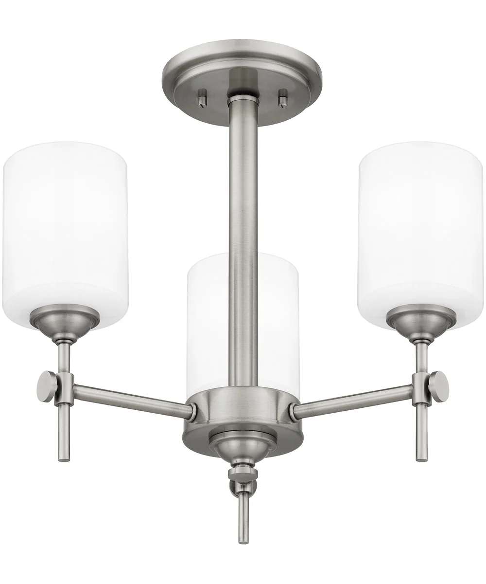 Aria 3-light Semi Flush Mount Antique Polished Nickel - Image 5