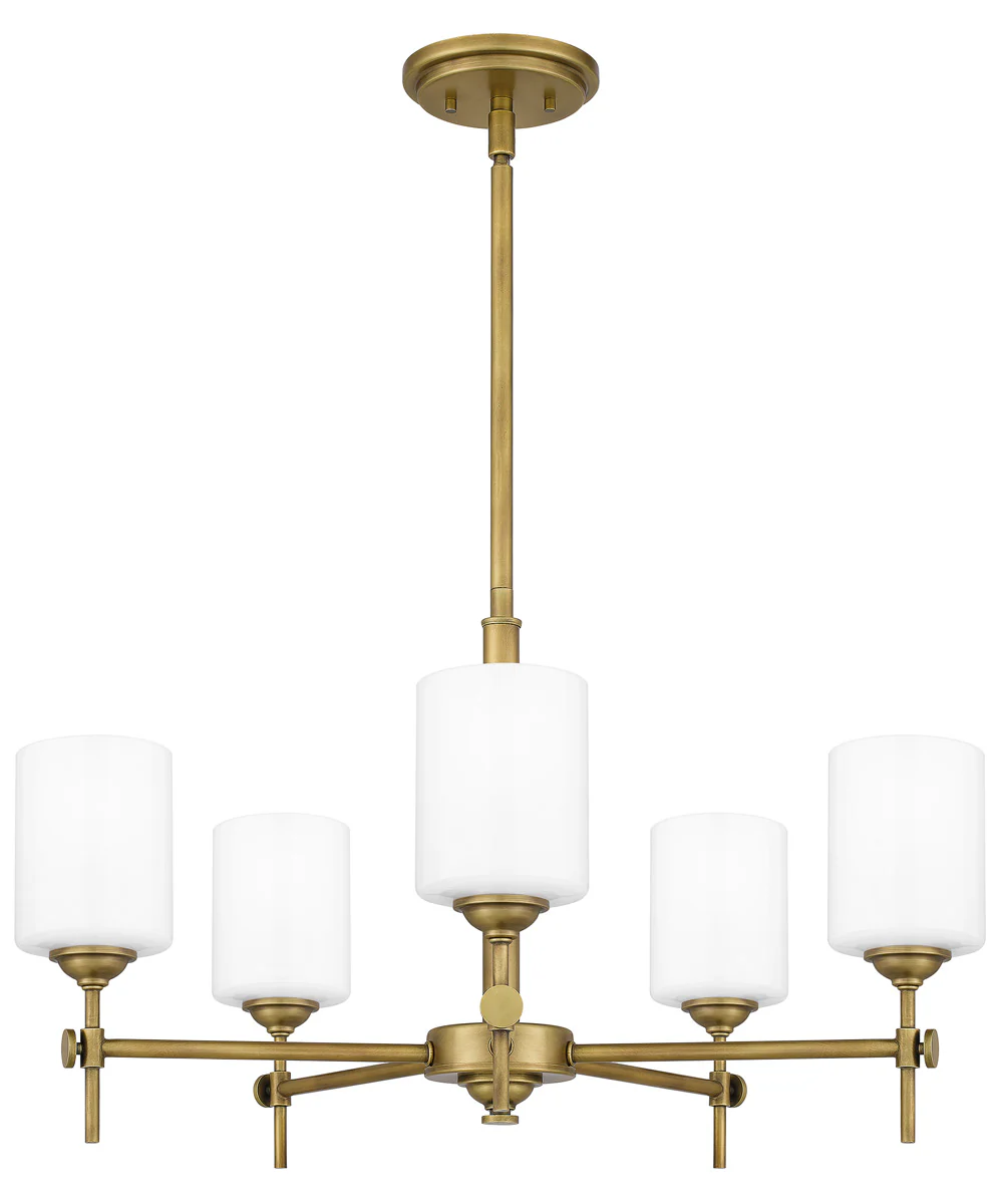 Aria 5-light Chandelier Weathered Brass - Image 4