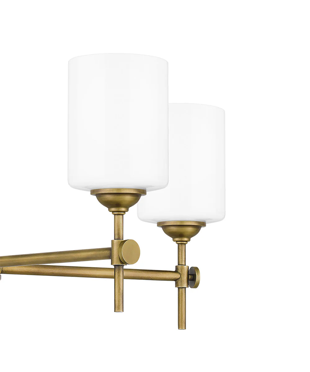 Aria 5-light Chandelier Weathered Brass - Image 6