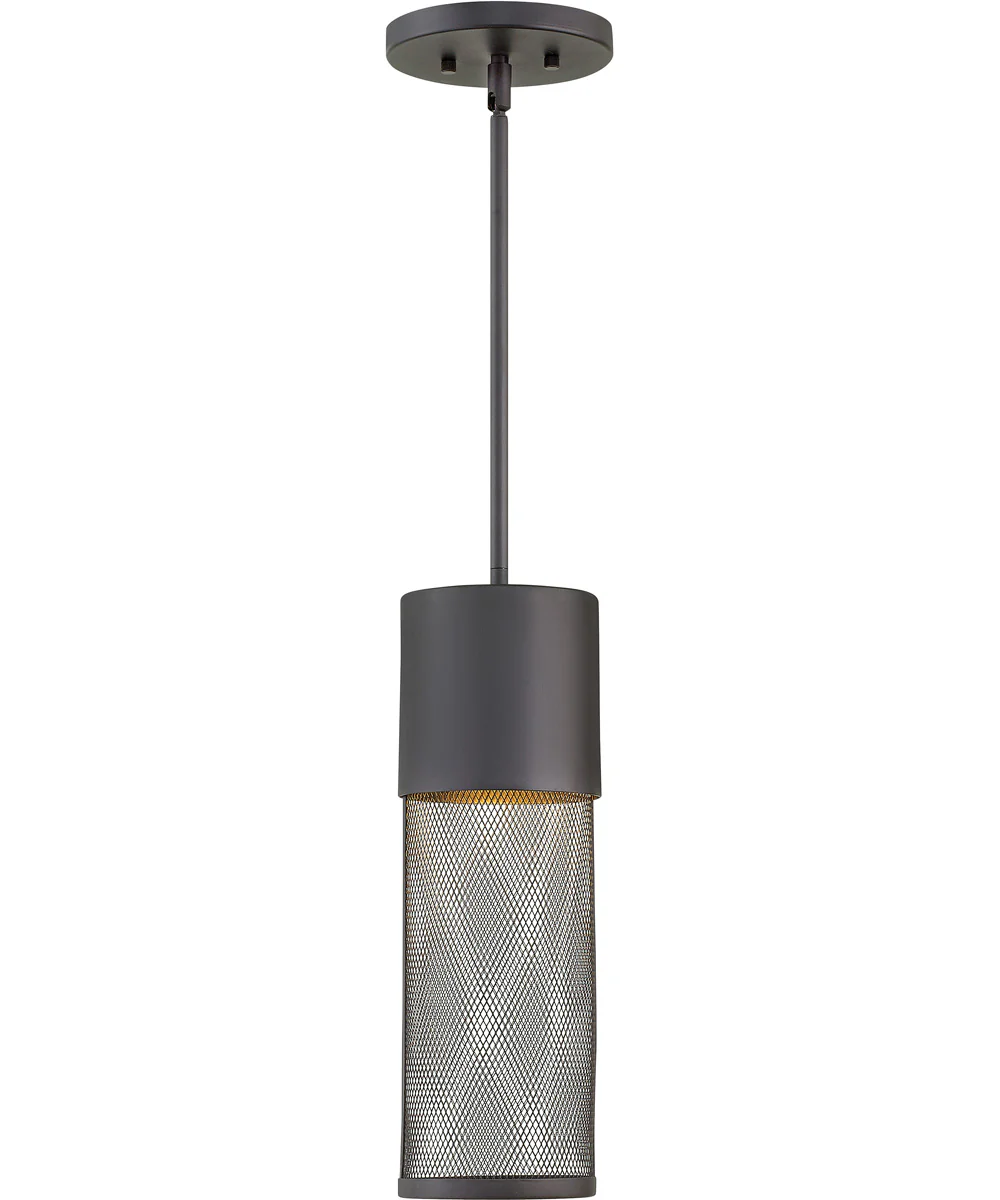 Aria LED-Light Medium Outdoor Hanging Lantern in Black