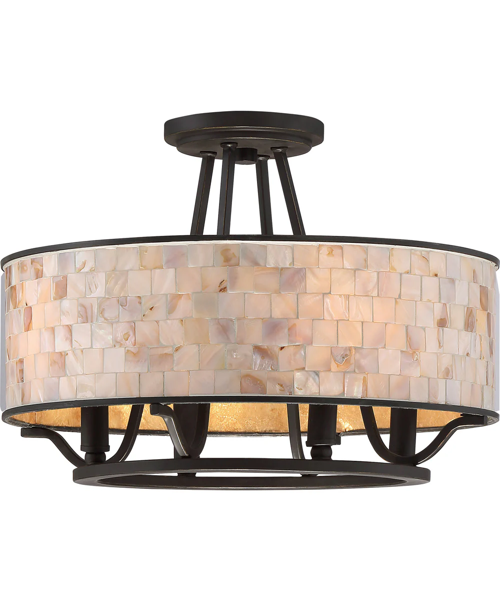 Aristocrat Medium 4-light Semi Flush Mount Palladian Bronze - Image 2