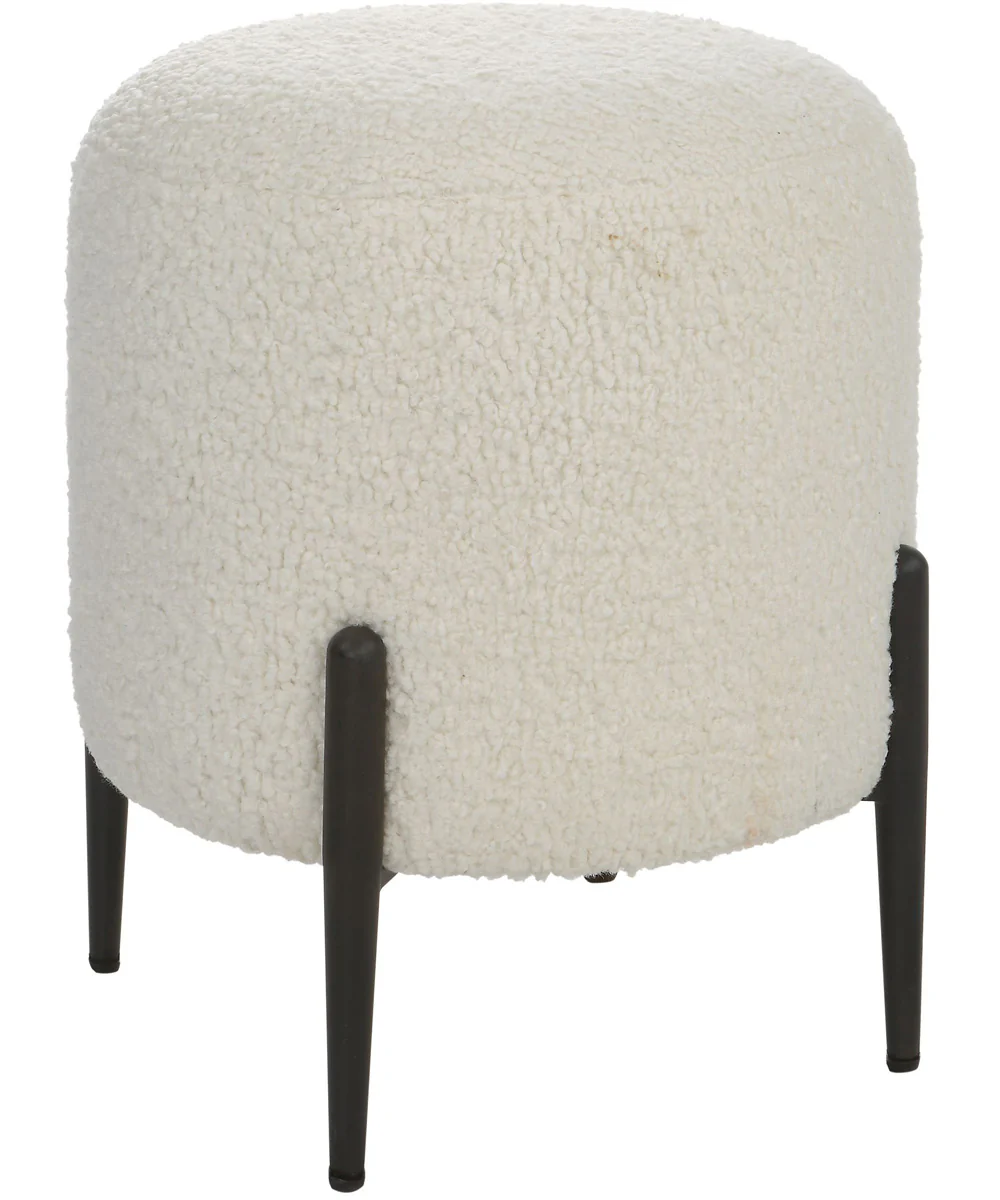 Arles White Shearling Ottoman - Image 3